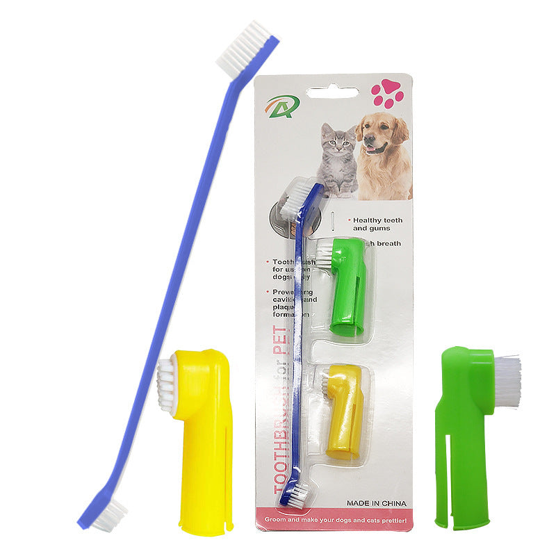 Silicone Pet Toothbrush for Cats and Dogs