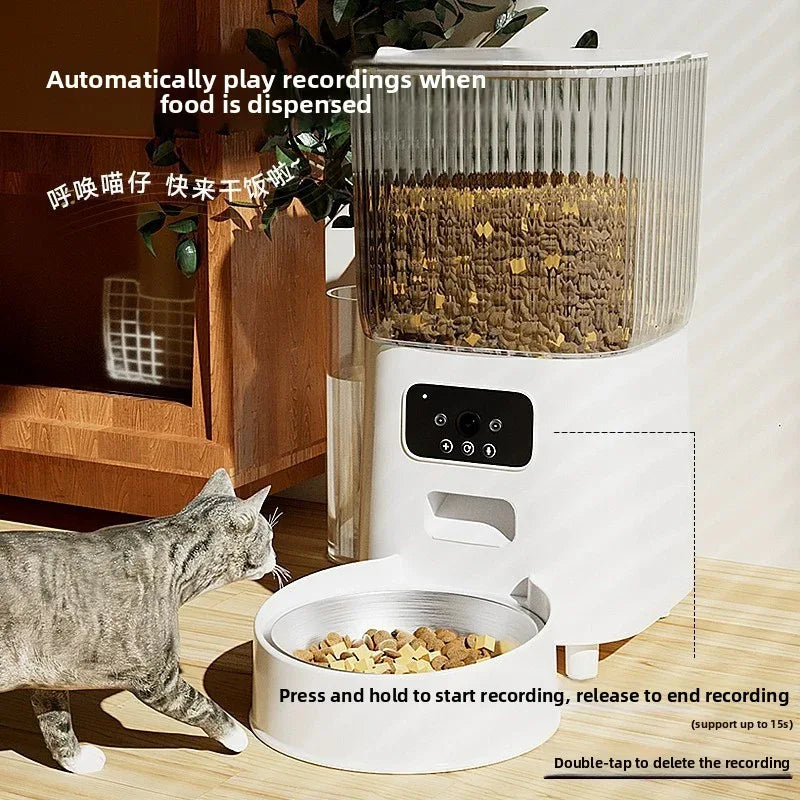 Pet food dispenser with portion control