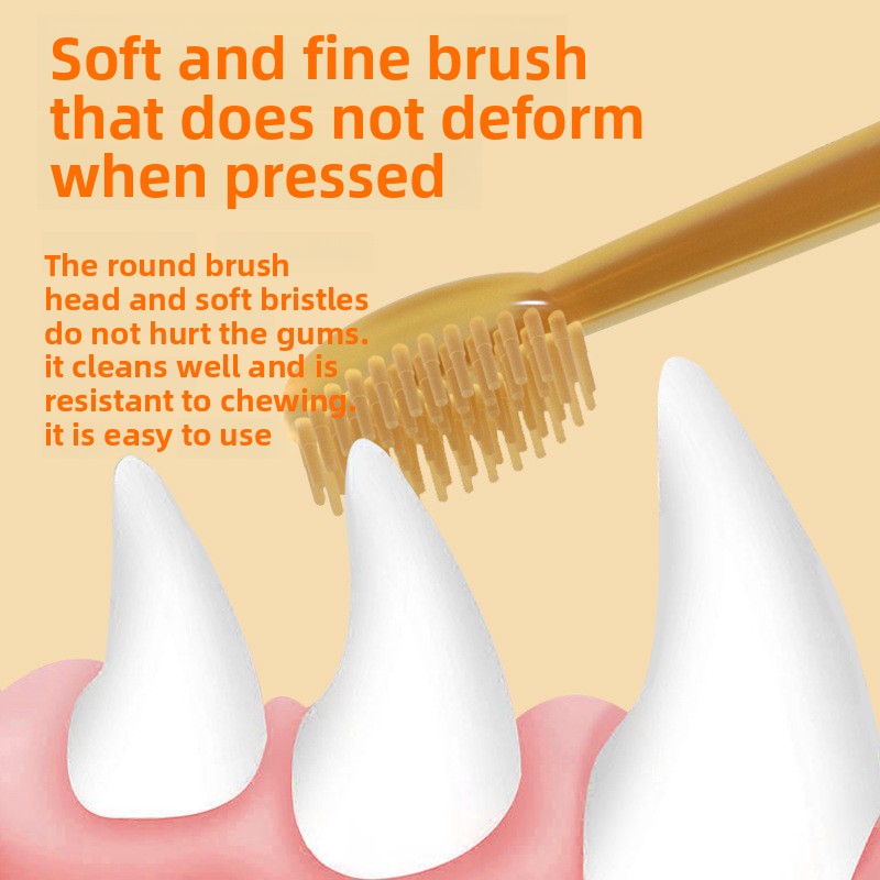 Silicone Pet Toothbrush for Cats and Dogs