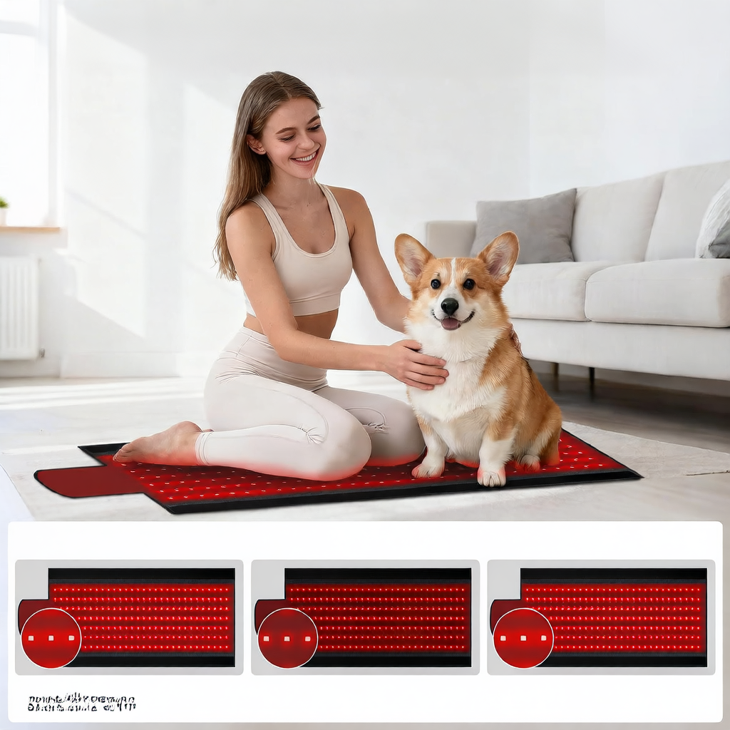 Infrared Red Light Therapy Waist Belt for Back Pain Relief and Muscle Recovery with Adjustable Heat