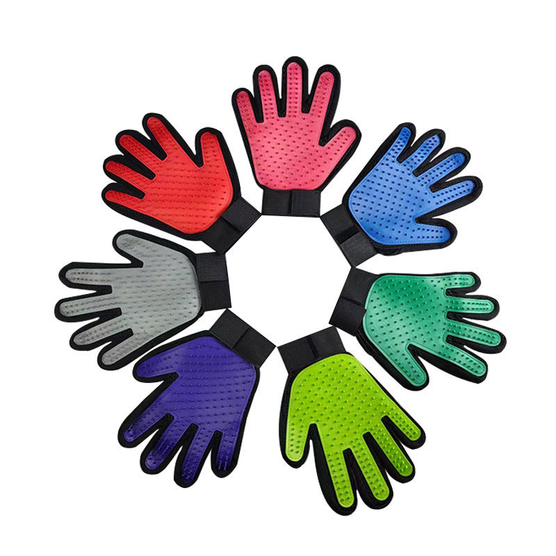 Static electricity hair removal gloves