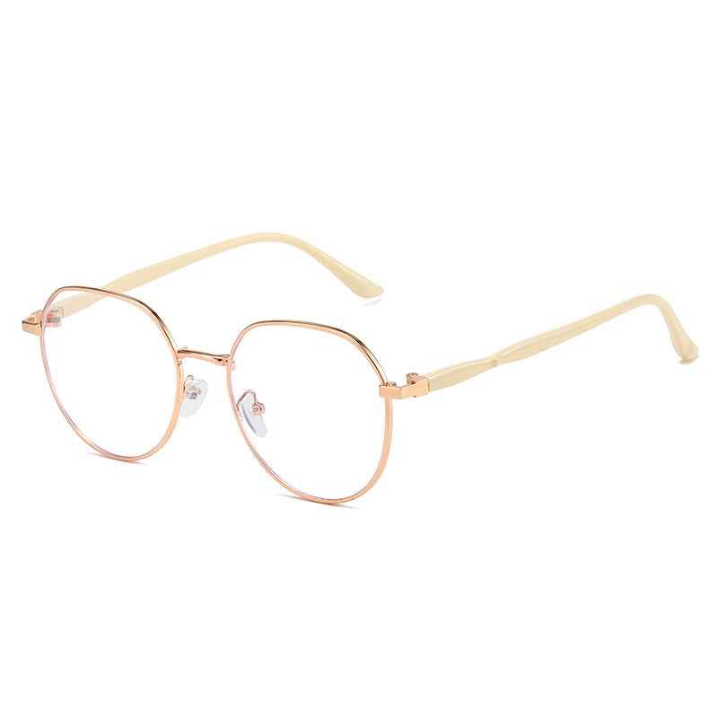 Trendy milk tea colored anti-blue light computer glasses