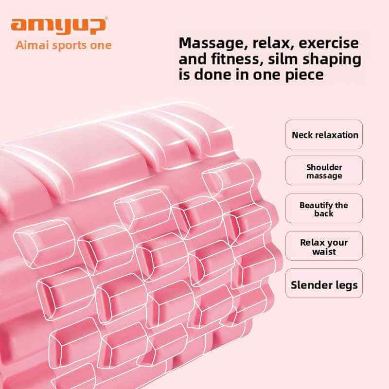 High-density foam roller with diamond texture pattern for targeted pressure