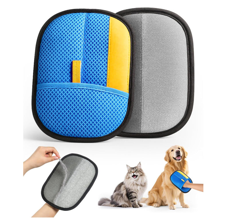 Static electricity hair removal gloves