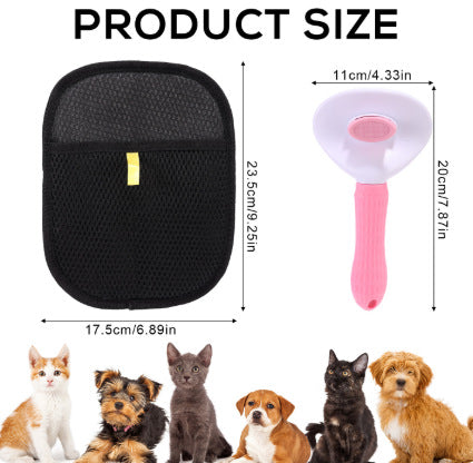 Static electricity hair removal gloves