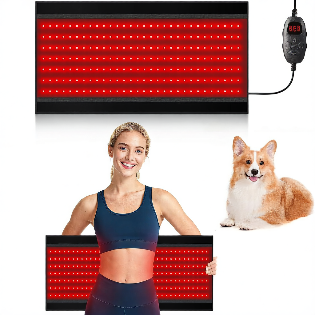 Infrared Red Light Therapy Waist Belt for Back Pain Relief and Muscle Recovery with Adjustable Heat