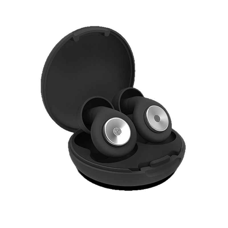 Close-up of soft silicone earplug showing ergonomic contoured design