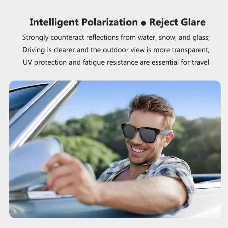 AI Smart Glasses with Built-In Camera, Voice Control, and Blue Light Protection for Hands-Free Photography and Translation - Everyday Genius